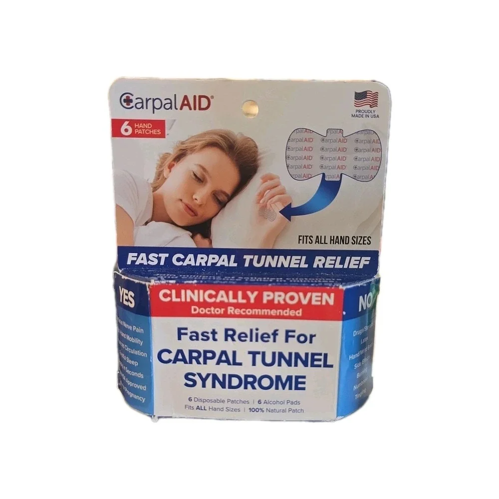 Carpal AID Box of 6 Patches for All Size Hands Aid for Carpal Tunnel Relief